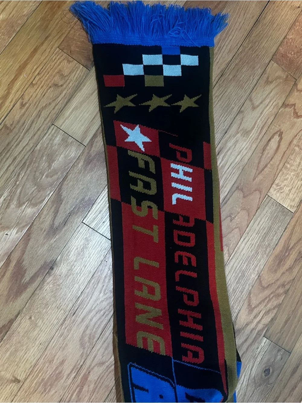 NWT Urban Outfitters Checkered Soccer Scarf Philadelphia Racing